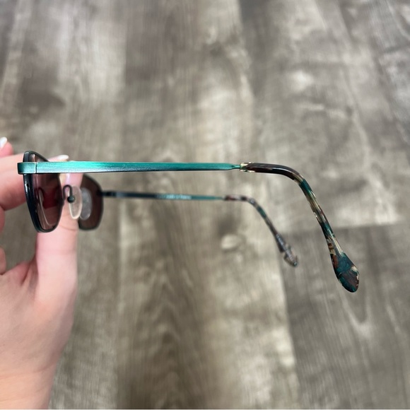 Alain Mikli Green Small Oval 90's Vintage Minimal Sunglasses - Picture 4 of 16